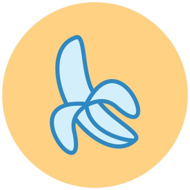 Muz. Web simgesi basit illüstrasyon