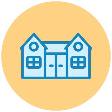 Ev. Web simgesi basit illüstrasyon