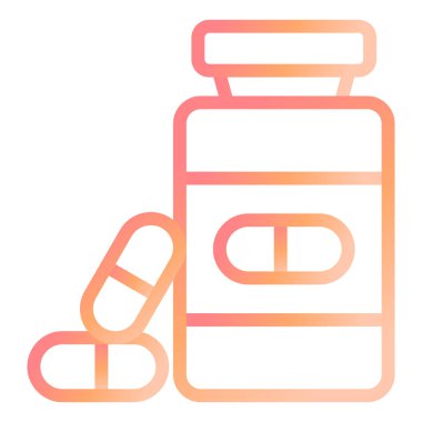 Vitaminler modern simge vektör illüstrasyonu 