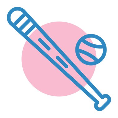 Beyzbol. Web simgesi basit illüstrasyon