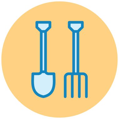 Kürek simgesinin vektör illüstrasyonu