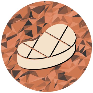 Bifteğin düz dizaynının vektör çizimi