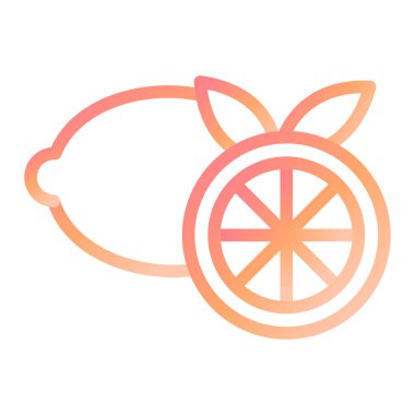 Limon modern ikon vektör illüstrasyonu