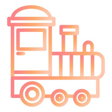 Oyuncak tren simgesi vektör illüstrasyonu