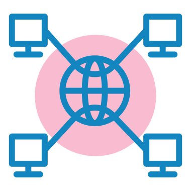 şebeke. Web simgesi basit illüstrasyon