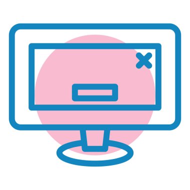 Monitör. Web simgesi basit illüstrasyon