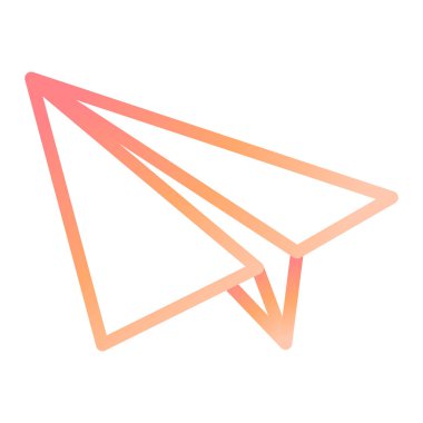 Kağıttan uçak. Web simgesi basit illüstrasyon 