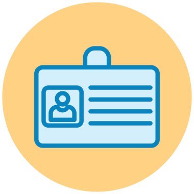 Kimlik kartı. Basit resimleme