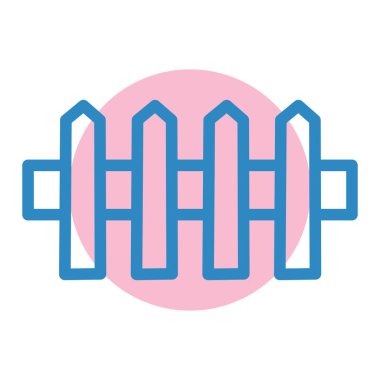 Çit. Web simgesi basit illüstrasyon