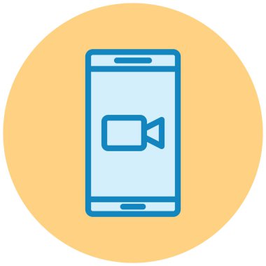 Cep telefonu simgesi, vektör illüstrasyonu