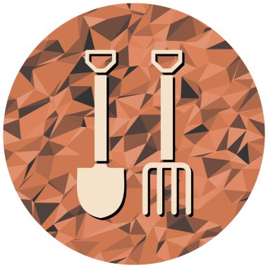 Kürek. Web simgesi basit illüstrasyon