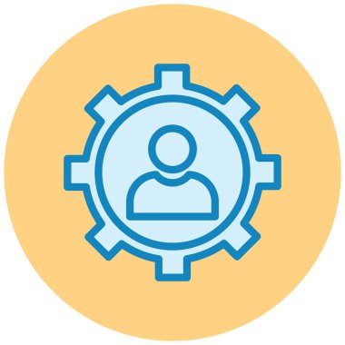 Yönetim. Web simgesi basit illüstrasyon