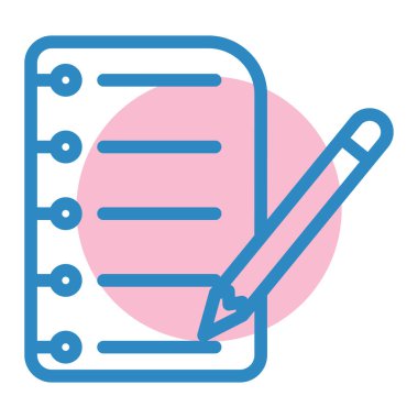 belge ve not kağıdı yazma vektörü