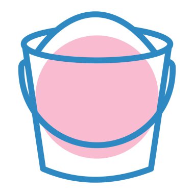 Kova soda, su, buz, içecek, içecek, vektör illüstrasyonu