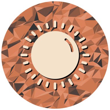 Güneş simgesinin vektör illüstrasyonu