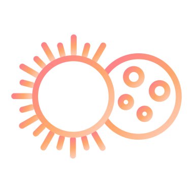 Güneş tutulması. Web simgesi basit illüstrasyon 