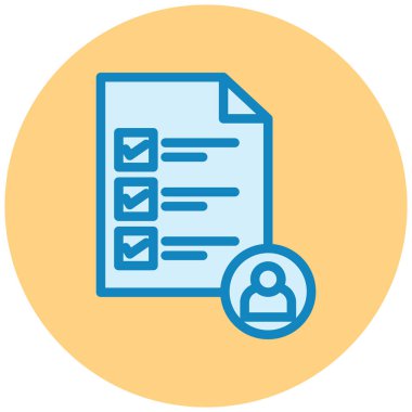 Kontrol listesi. Web simgesi basit illüstrasyon