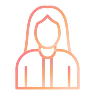 Kadın avatar. Basit tasarım