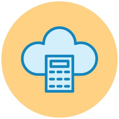 Bulut. Web simgesi basit illüstrasyon