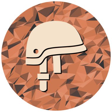 Moda Biçimli Kask Simgesi İzole Arkaplan