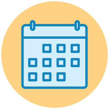 Takvim simgesi vektör illüstrasyonu