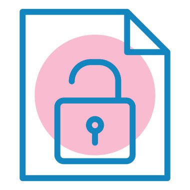 Kilit. Web simgesi basit illüstrasyon