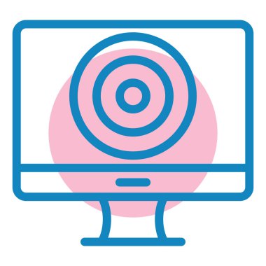 Bilgisayar. Web simgesi basit illüstrasyon