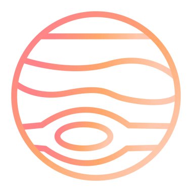 Jüpiter modern ikon vektör çizimi 