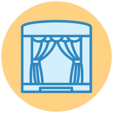 Tiyatro. Web simgesi basit illüstrasyon