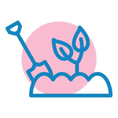 bitki vektörü ince çizgi simgesi