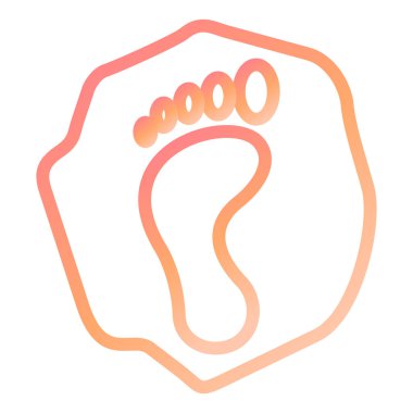 ayak ikonu vektör illüstrasyonu