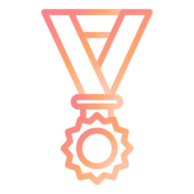 Madalya modern ikon vektör illüstrasyonu 