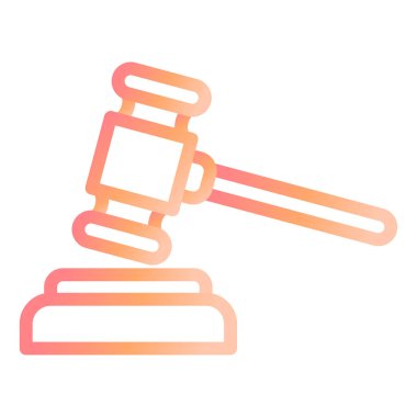 Gavel modern simge vektör çizimi 