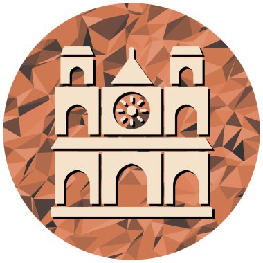 Bina. Web simgesi basit illüstrasyon