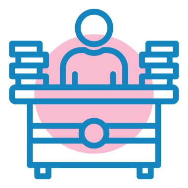 öğrenci web simgesi basit illüstrasyon