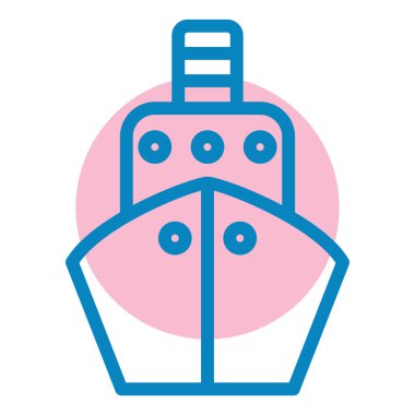 Gemi. Web simgesi basit illüstrasyon