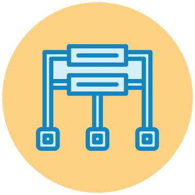 ağ ve yapı, vektör illüstrasyonu