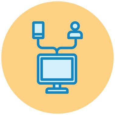 şebeke. Web simgesi basit illüstrasyon