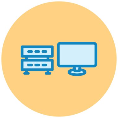 Bilgisayar. Web simgesi basit illüstrasyon