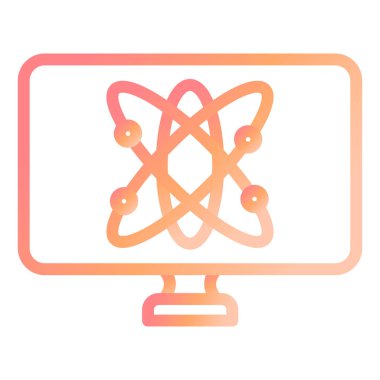 Çevrimiçi Kimya modern ikon vektör çizimi 