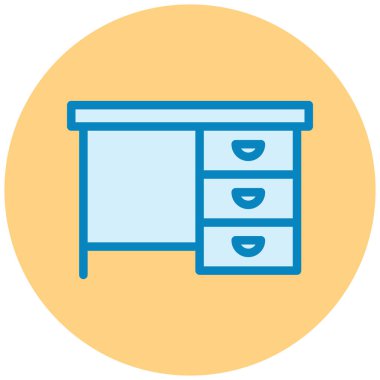 Mobilya. Web simgesi basit illüstrasyon