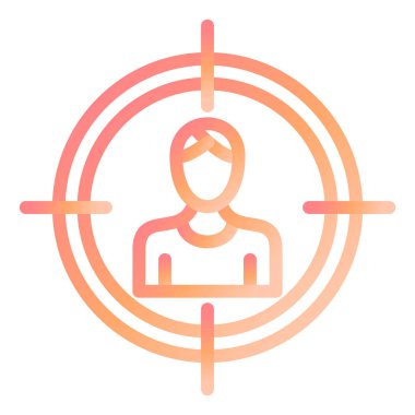 Hedef. Web simgesi basit illüstrasyon