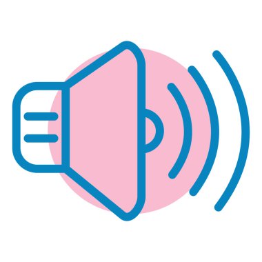 Konuşmacı. Web simgesi basit illüstrasyon