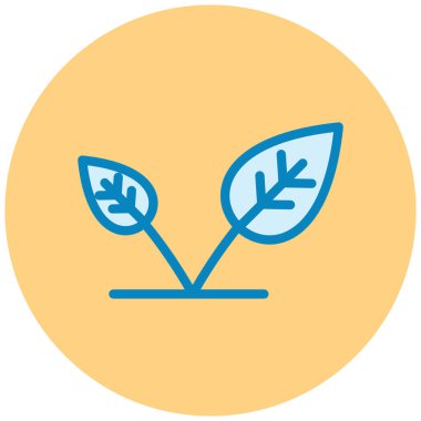 Yaprak. Web simgesi basit illüstrasyon