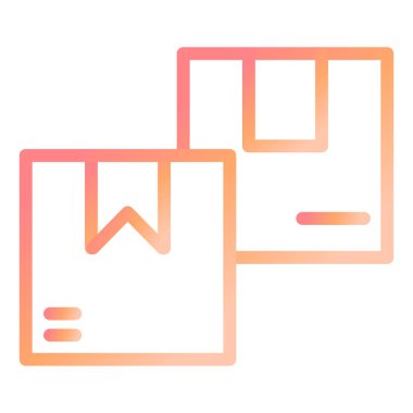 Kutu. Web simgesi basit illüstrasyon