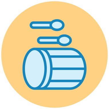 davul. Web simgesi basit illüstrasyon