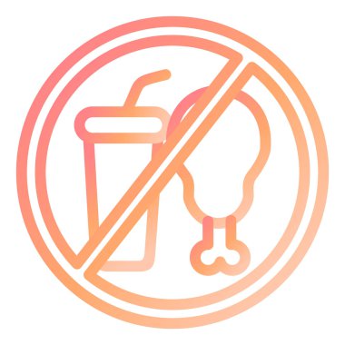 Yemek yok. Web simgesi basit illüstrasyon 