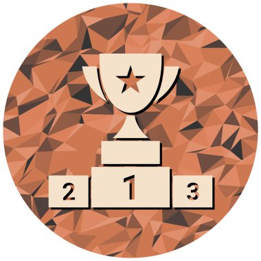 Kupa ikonu. vektör illüstrasyonu