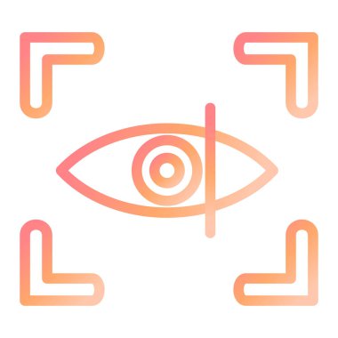 Göz Taraması modern simge vektör resimlemesi