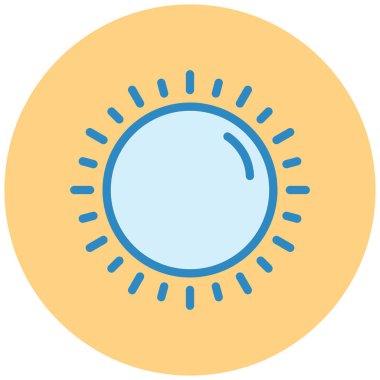 Güneş. Web simgesi basit illüstrasyon
